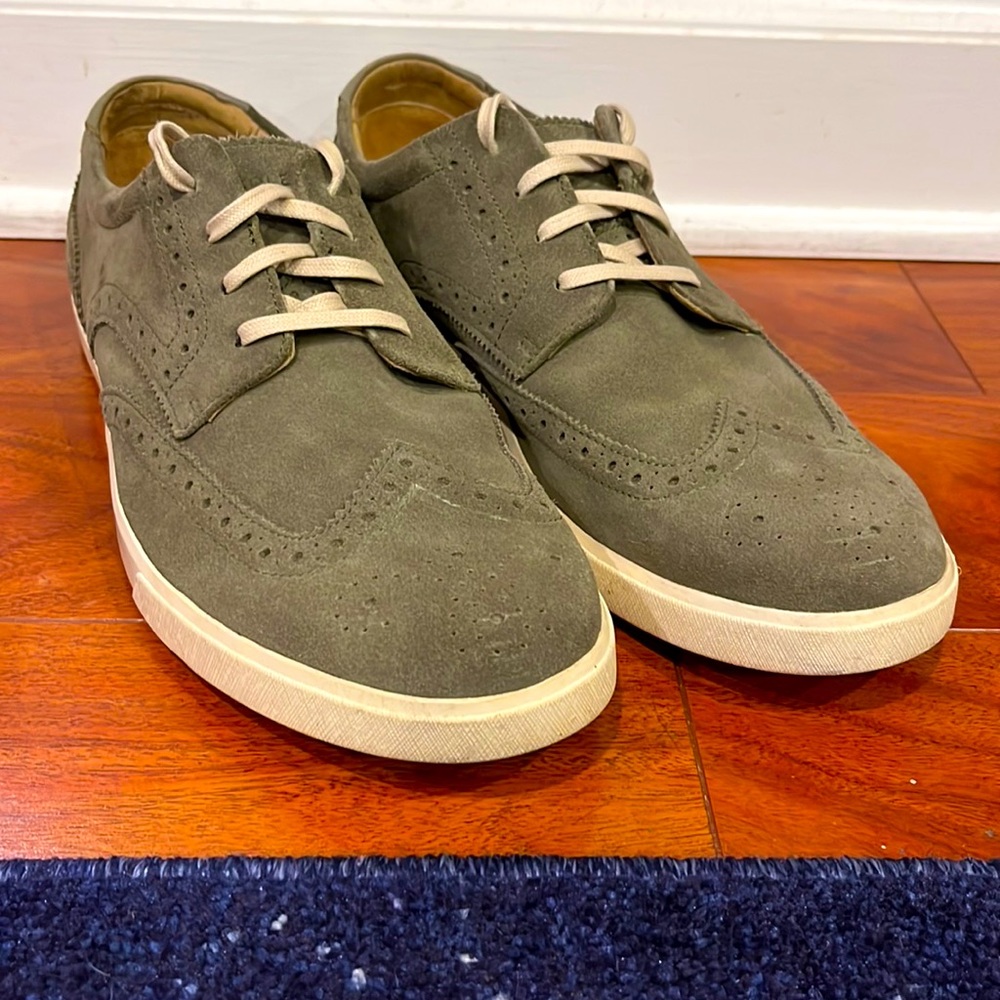 Cole Haan Olive Suede Wingtip Sneakers (Men’s 12)